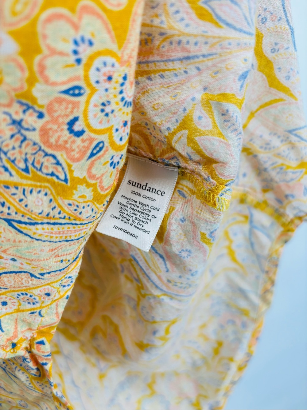 Sundance paisley floral long sleeve top - Picture 3 of 4